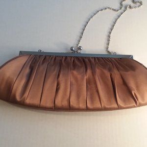 Jessica McClintock Jewel Tone Satin Clutch